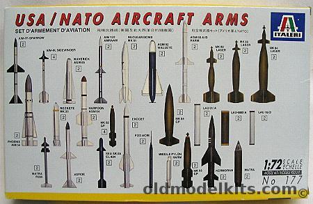 Italeri 1/72 USA / NATO Aircraft Bombs Nnd Missiles, 177 plastic model kit